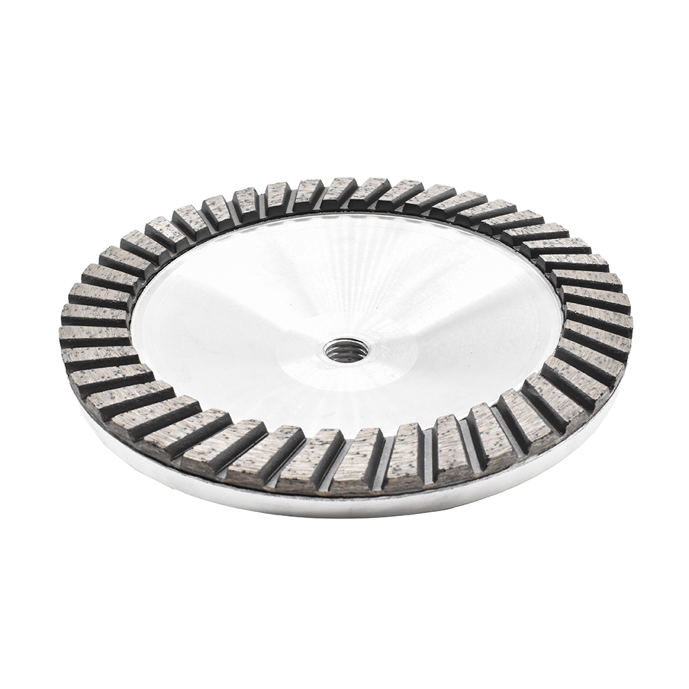 7" Diamond Turbo Cup Wheel 5/8" x 11 Threads, Aluminum Body 
