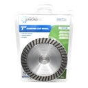 7" Diamond Turbo Cup Wheel 5/8" x 11 Threads, Aluminum Body 