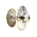 1-1/2" Full Bullnose Vacuum Brazed Diamond Profile Wheel with 5/8"-11 Female Threads