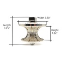 1-1/2" Full Bullnose Vacuum Brazed Diamond Profile Wheel with 5/8"-11 Female Threads
