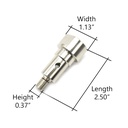 Adapter Convert M10 Threads to 3/8-16 Threads, Used in Assembly of Profile Wheel
