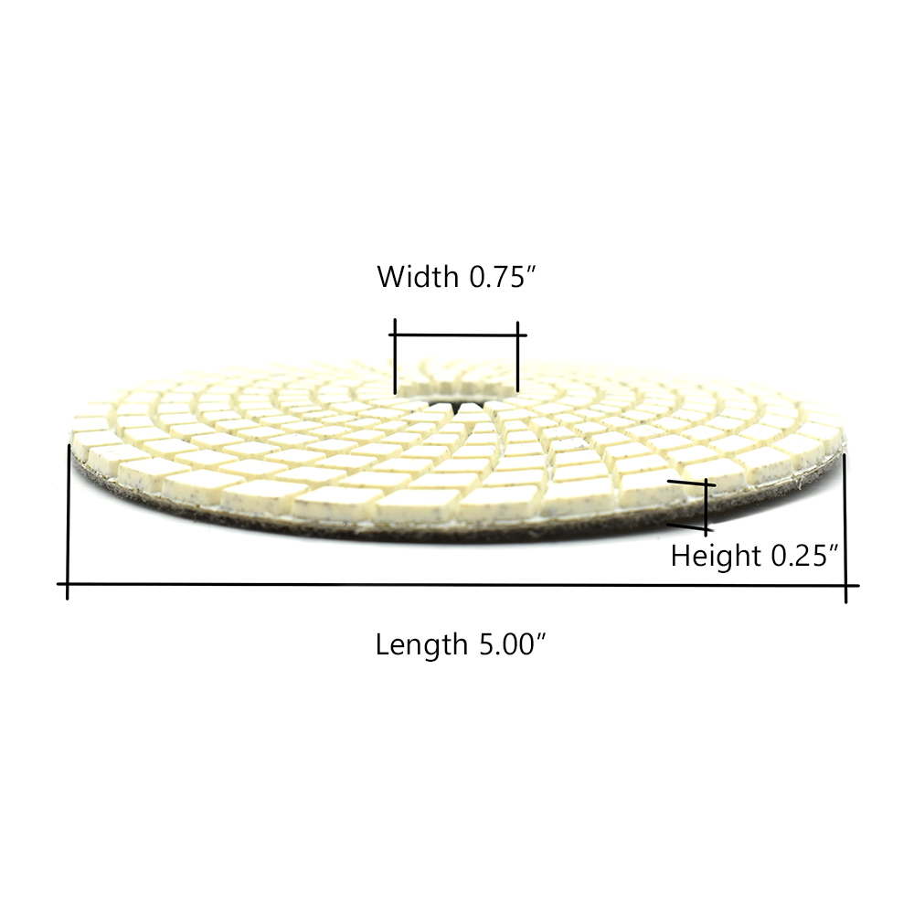 Resin Diamond Polishing Pad,  5" 50 Grit
