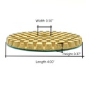 4" Dry Concrete Polishing DHEX  Pad, 6mm - 1500 Grit

