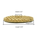 4" Dry Concrete Polishing  DHEX Pad, 6mm - 3000 Grit

