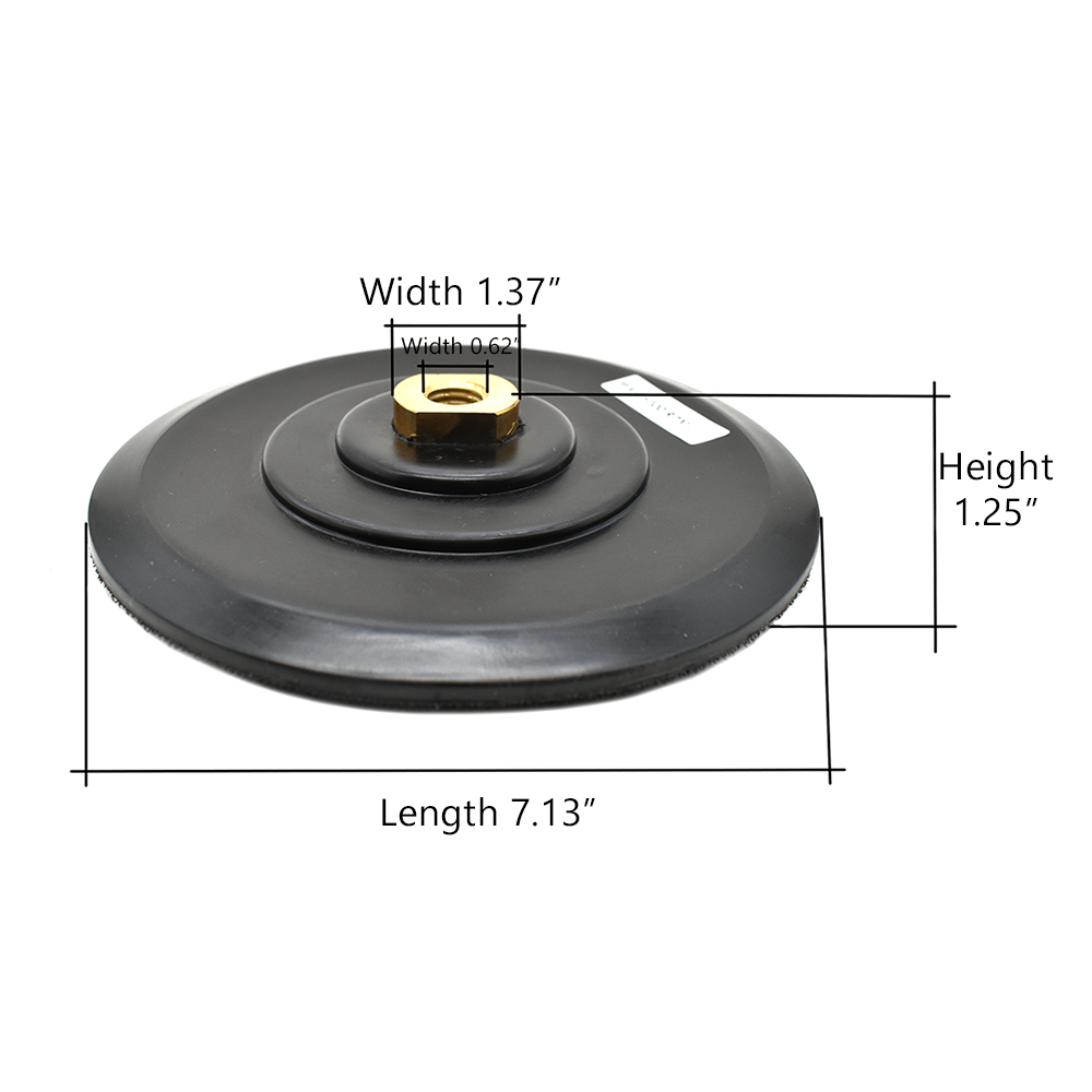7" Backer Pad for Diamond Polishing, 5/8"x11 Threads (7PADADAPT)
