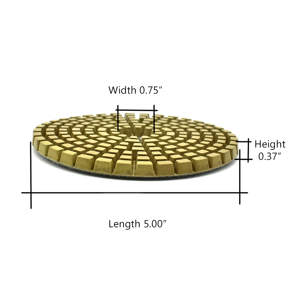 Premium Wet Polishing Pad, 5" 800 Grit - 6mm

