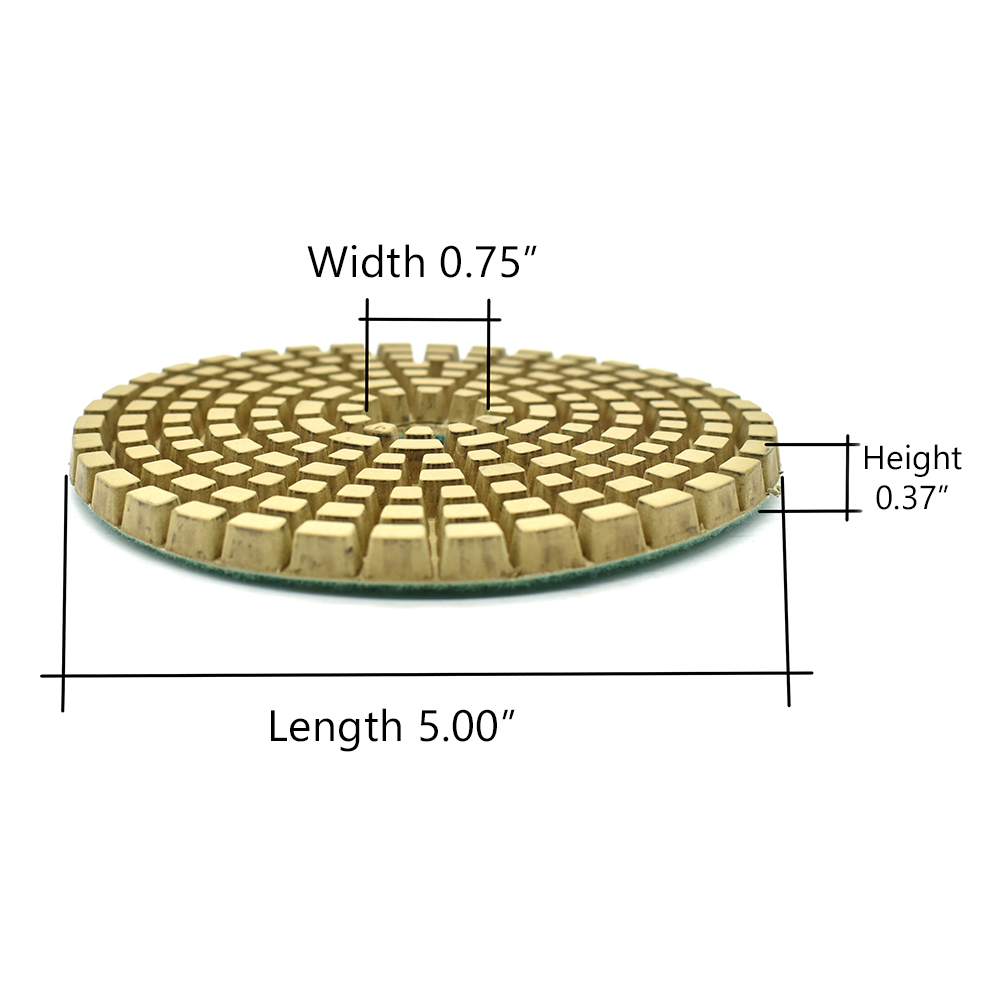 Premium Wet Polishing Pad, 5" 1500 Grit - 6mm
