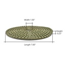 7" Wet Diamond Polishing Pad, 3mm - 1000 Grit
