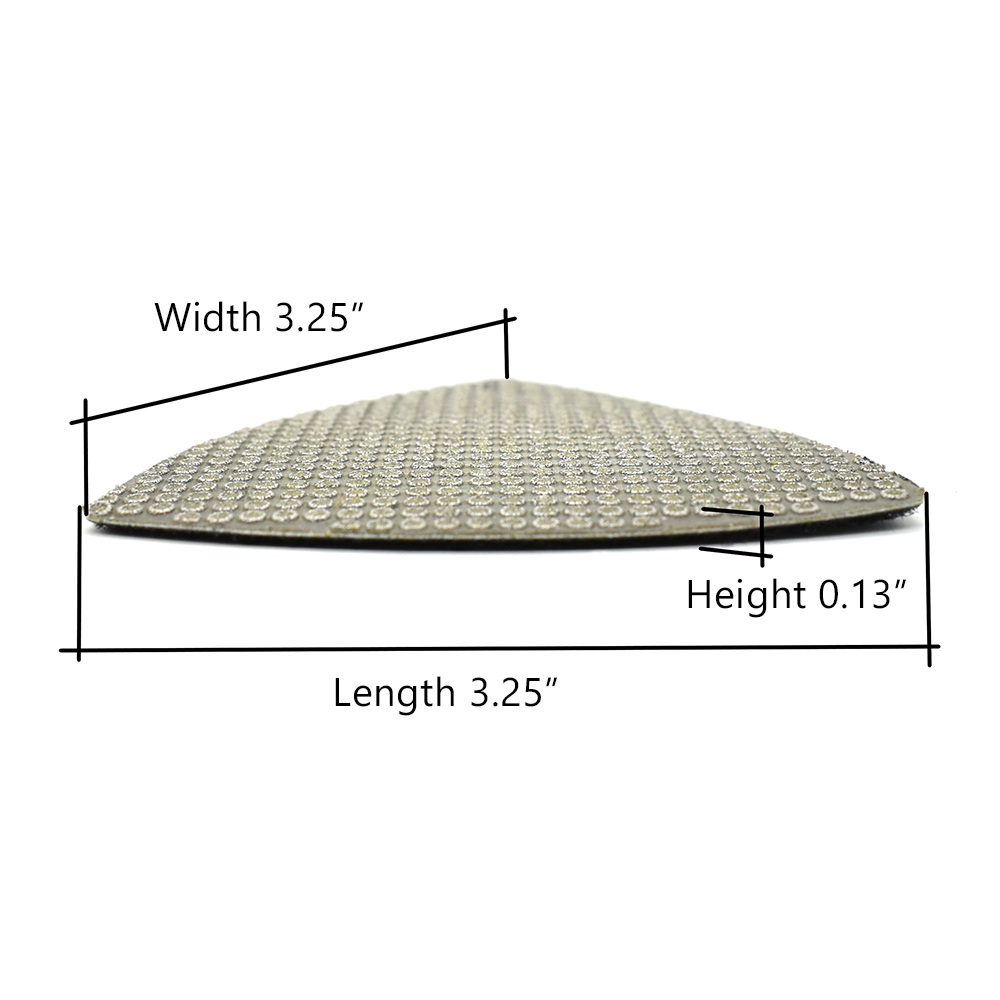 60 Grit Electroplated Diamond Triangular Polishing Pad for Oscillating Tools
