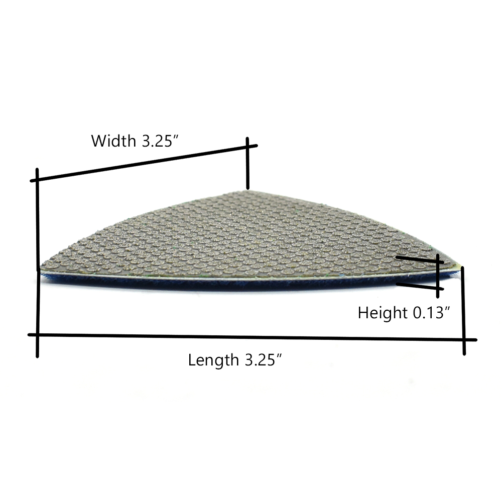 50 Grit Electroplated Triangular Polishing Diamond Pads for Oscillating Tools
