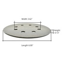 6" Thin Electroplated Dry Pad for Orbital Sanders, 120 Grit