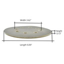 6" Thin Electroplated Dry Pad for Orbital Sanders, 400 Grit
