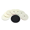5" Diamond Polishing Pad Set Includes: 50, 100, 200, 400, 800, 1500, 3000 Grit & Includes Rubber Hook & Loop Backing Pad