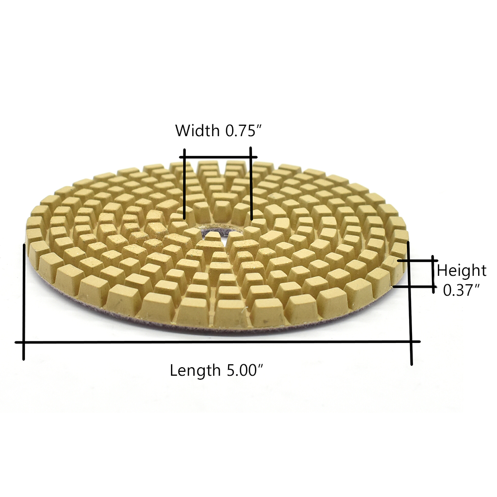 Premium Wet Polishing Pad, 5" 50 Grit - 6mm
