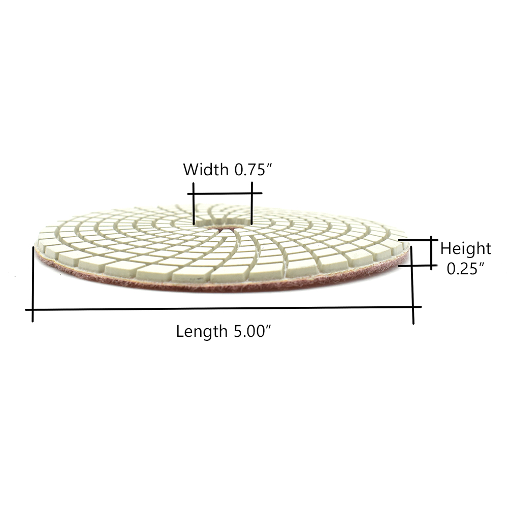 Resin Diamond Polishing Pad,  5" 3000 Grit
