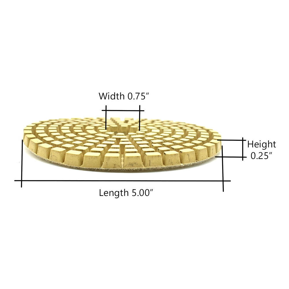 Premium Wet Polishing Pad, 5" 30 Grit - 6mm
