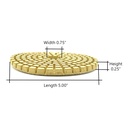 Premium Wet Polishing Pad, 5" 30 Grit - 6mm
