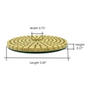 Premium Wet Polishing Pad, 5" 400 Grit - 6mm
