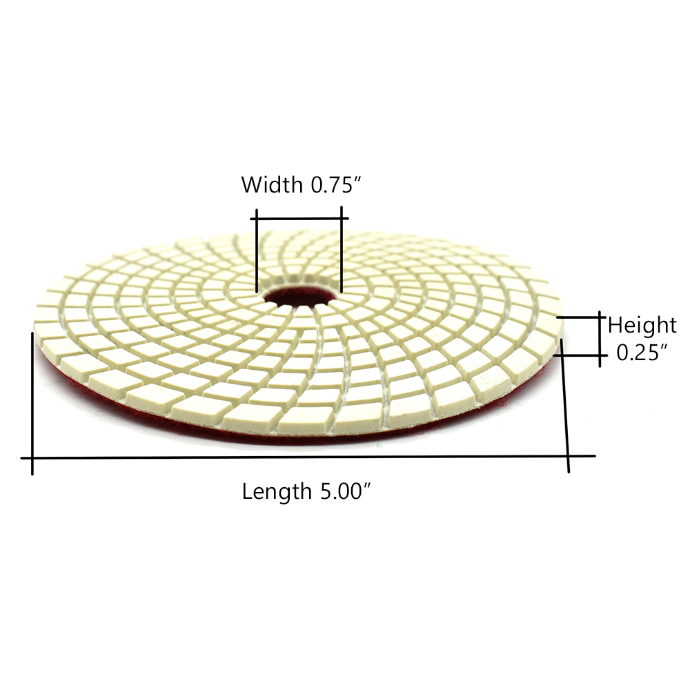 Resin Diamond Polishing Pad,  5" 400 Grit
