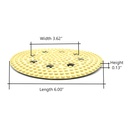 6" Thin Dry Pad for Orbital Sanders, 800 Grit