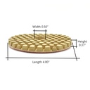 4" Dry Concrete Polishing  DHEX Pad, 6mm - 200 Grit