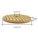 4" Dry Concrete Polishing  DHEX Pad, 6mm - 100 Grit