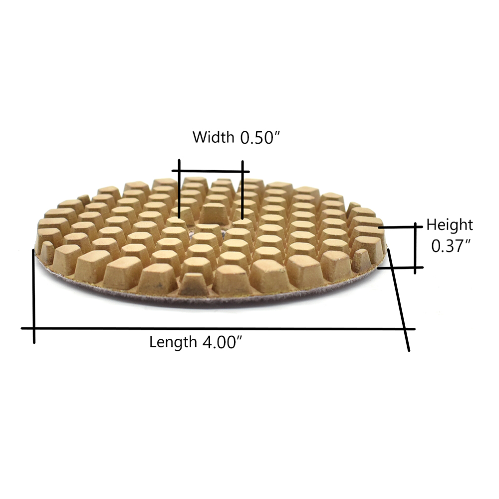 4" Dry Concrete Polishing DHEX Pad, 6mm - 50 Grit