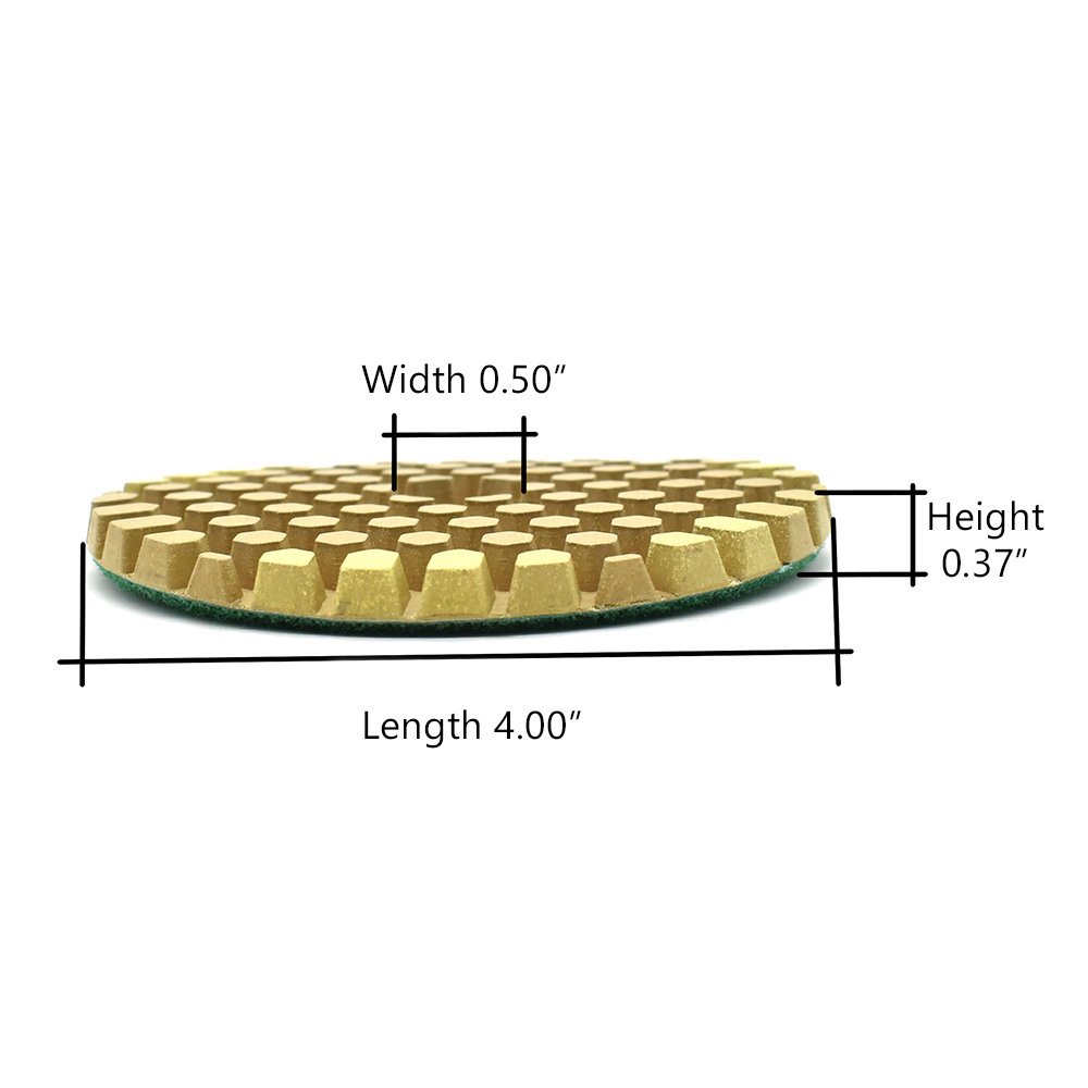 4" Dry Concrete Polishing  DHEX Pad, 6mm - 400 Grit
