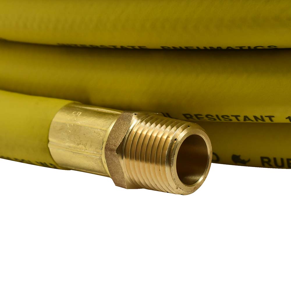 1/2" 50 ft Yellow Rhino Rubber Hose WP 300 PSI (1/2" NPT)