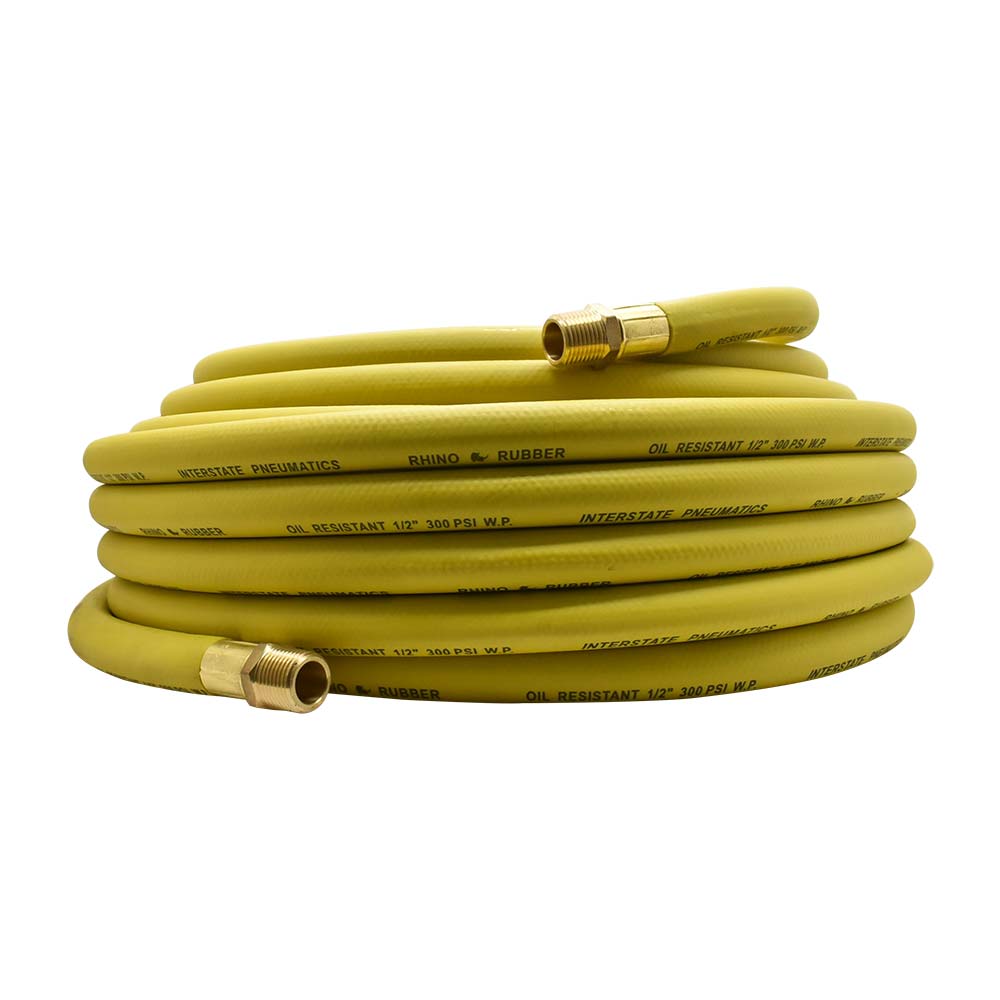 1/2" 100 ft Yellow Rhino Rubber Hose WP 300 PSI (1/2" NPT)