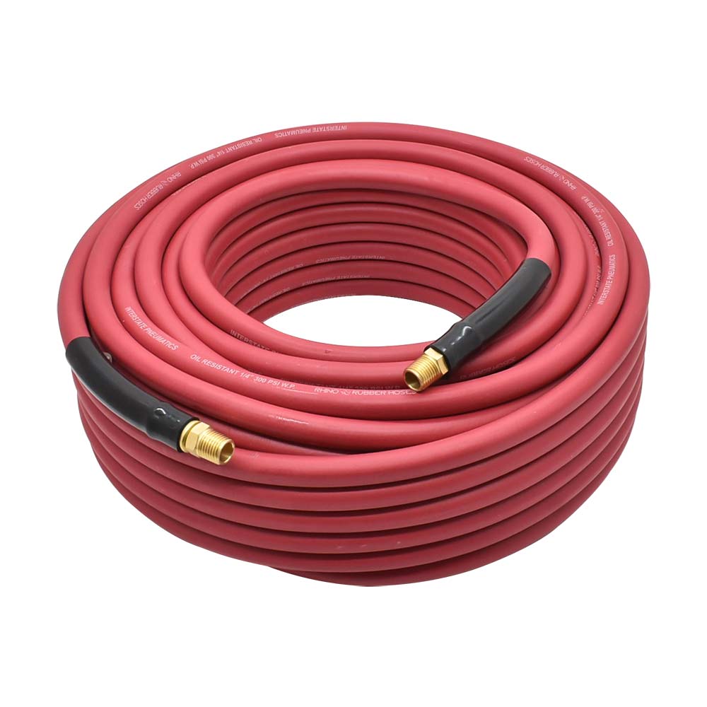 1/2" 100 ft Red Rhino Rubber Hose WP 300 PSI (1/2" NPT)