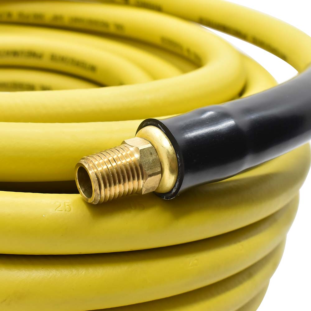3/8" 50 ft Yellow Rhino Rubber Hose WP 300 PSI (1/4" NPT )