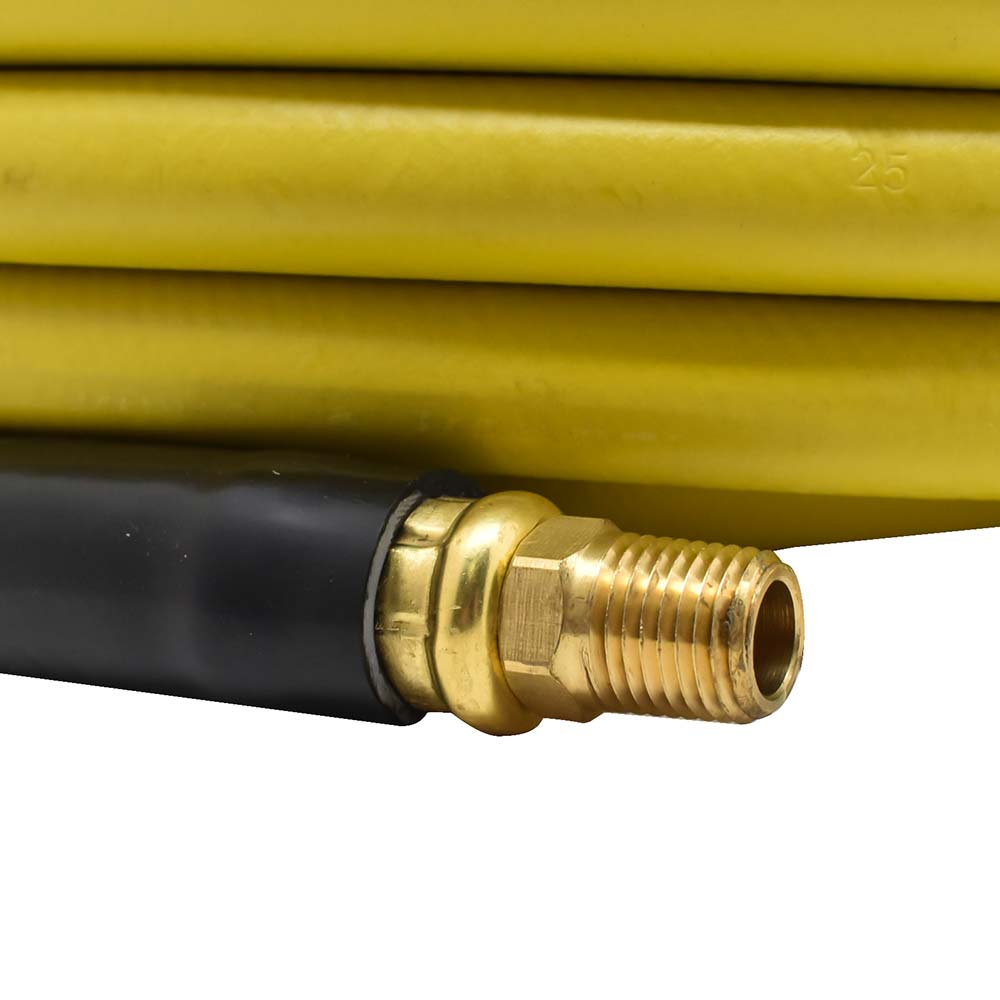 3/8" 50 ft Yellow Rhino Rubber Hose WP 300 PSI (1/4" NPT )
