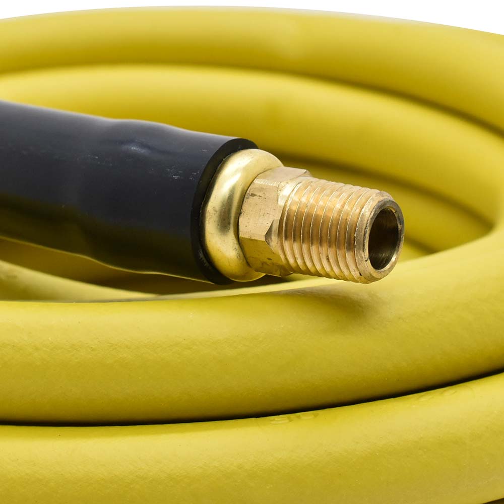 3/8" 25 ft Yellow Rhino Rubber Hose WP 300 PSI (1/4" NPT)