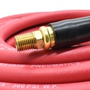 3/8" 50 ft Red Rhino Rubber Hose WP 300 PSI (1/4" NPT)