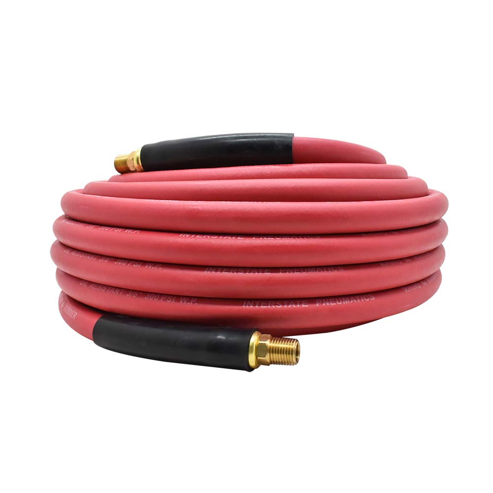 3/8" 50 ft Red Rhino Rubber Hose WP 300 PSI (1/4" NPT)