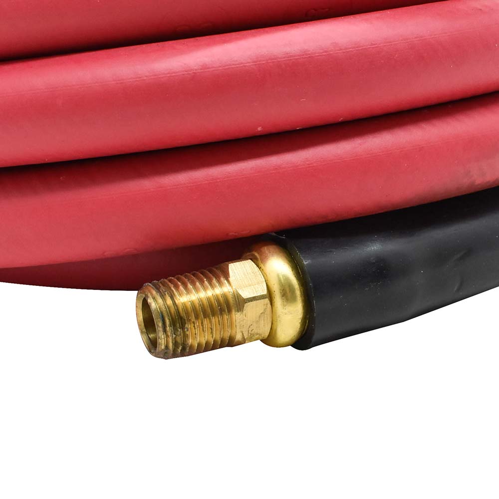 3/8" 25 ft Red Rhino Rubber Hose WP 300 PSI (1/4" NPT)
