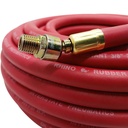 3/8" 50ftRed Rubber Hose with 1/4" Ball Swivel fitting