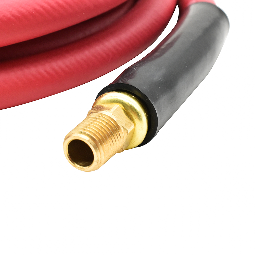 3/8" 50ftRed Rubber Hose with 1/4" Ball Swivel fitting