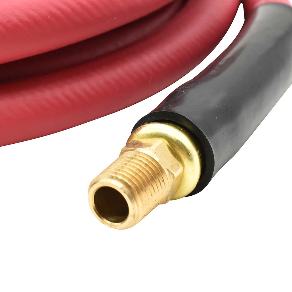 3/8" 100 ft Red Rubber Hose with 1/4" Ball Swivel fitting