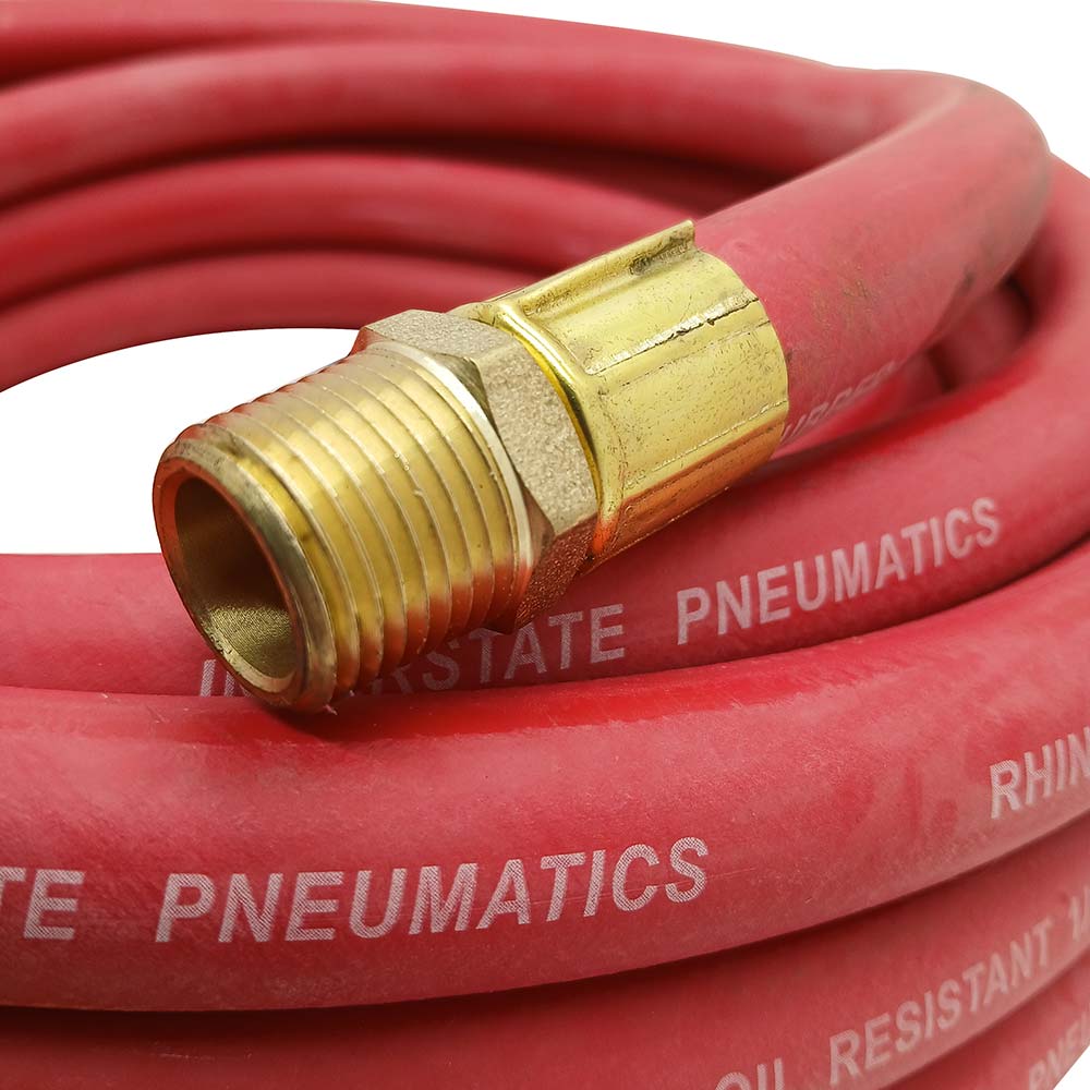 1/2" 25 ft Red Rhino Rubber Hose WP 300 PSI (1/2" NPT)