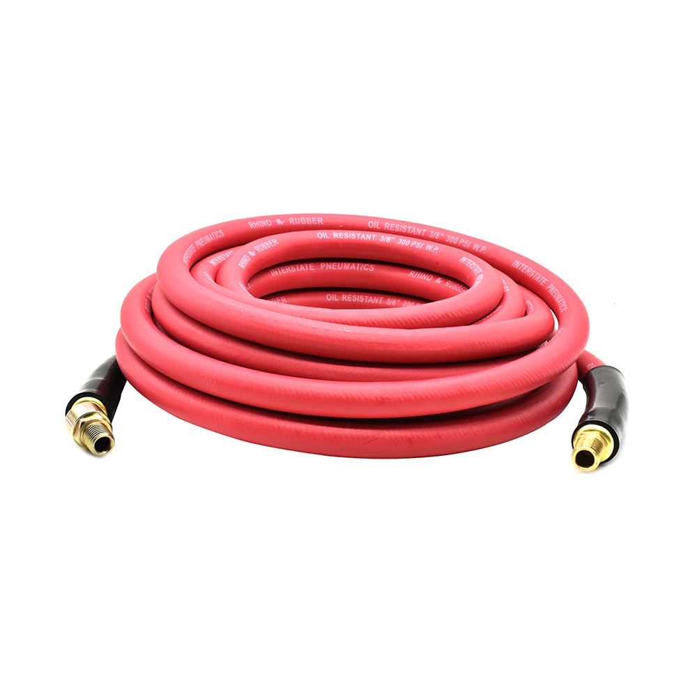 3/8" 25ft Red Rubber Hose with 1/4" Ball Swivel fitting