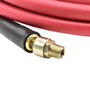 3/8" 25ft Red Rubber Hose with 1/4" Ball Swivel fitting