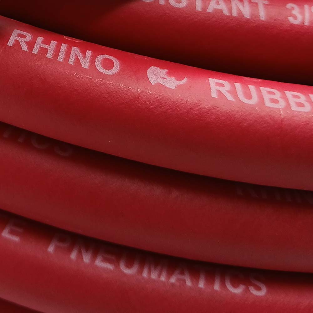 1/4" 25ft Red Rhino Rubber Hose WP 300 PSI (1/4" NPT)