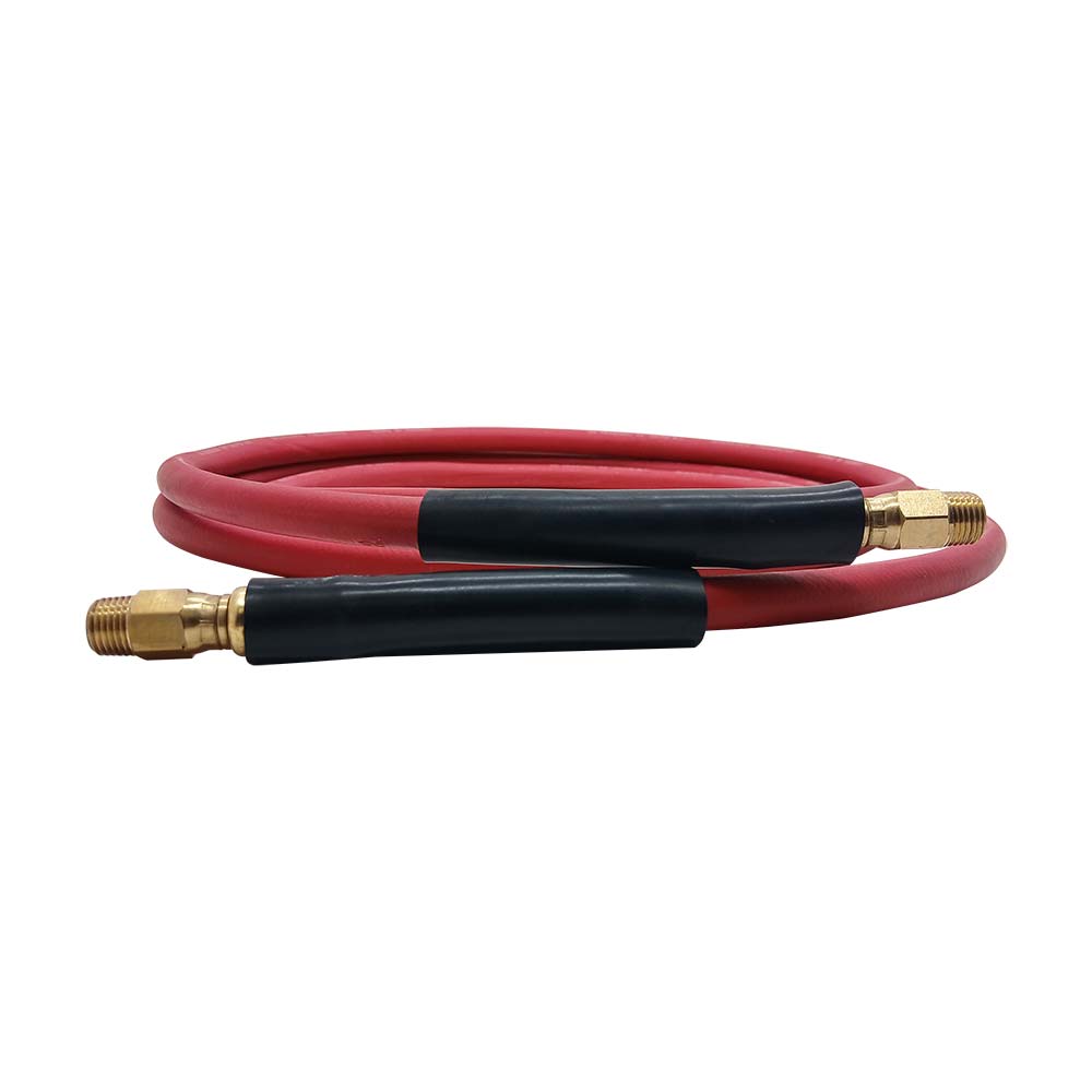 1/4" 12 ft Red Rhino Rubber Hose WP 300 PSI (1/4" NPT)