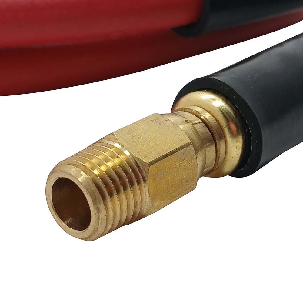 1/4"  6 ft Red Rhino Rubber Hose WP 300 PSI (1/4" NPT)
