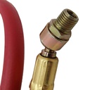 1/4" 3 ft Red Rubber Hose Whip with 1/4" Ball Swivel*