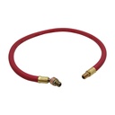 1/4" 3 ft Red Rubber Hose Whip with 1/4" Ball Swivel*