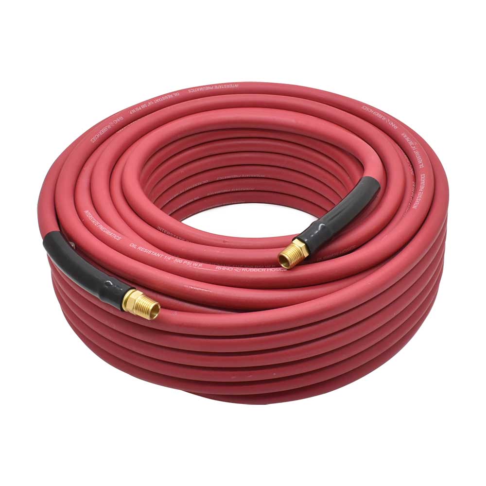 1/4" 100 ft Red Rhino Rubber Hose WP 300 PSI (1/4" NPT)