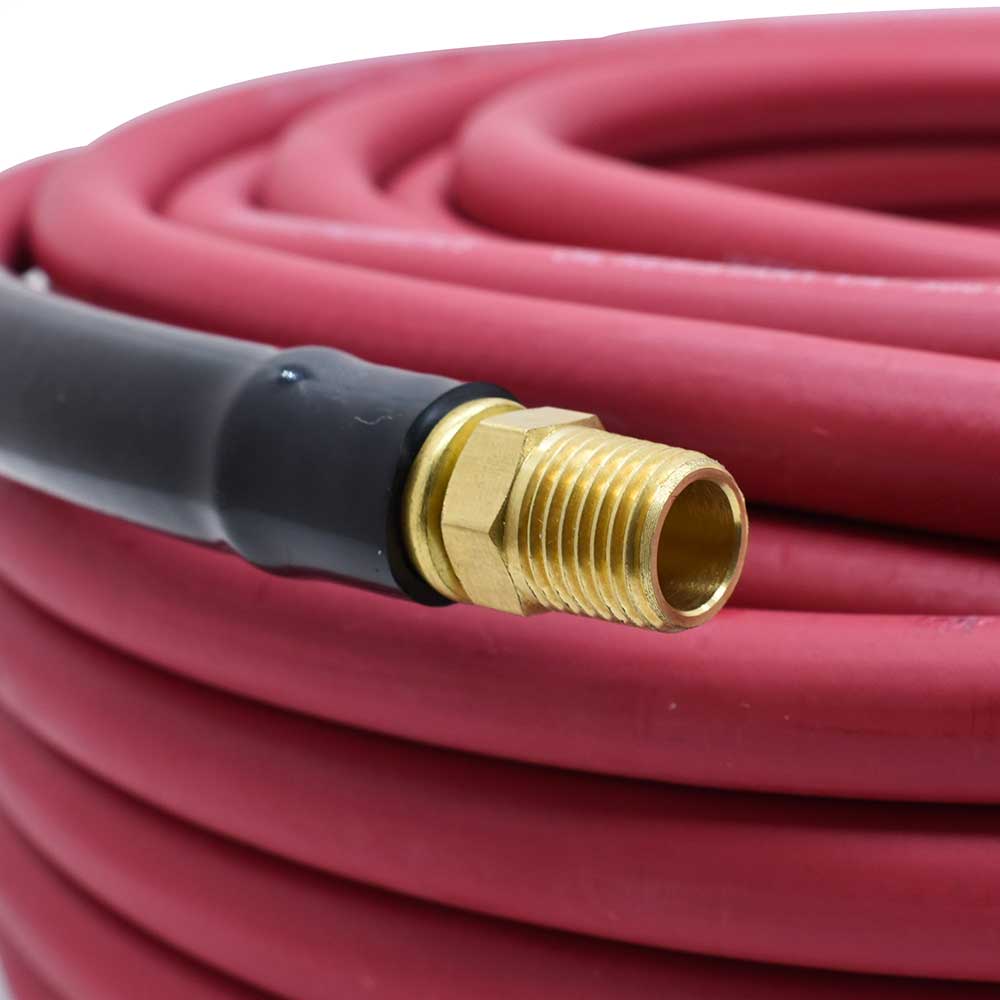 1/4" 100 ft Red Rhino Rubber Hose WP 300 PSI (1/4" NPT)